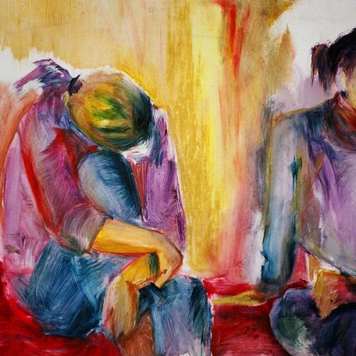 Sans titre, huile sur papier, 73 x 110 cm