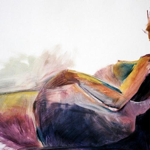 Manelle, huile sur papier, 65 x 100 cm