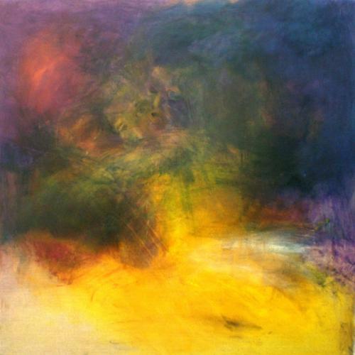 Les danseurs, huile sur toile, 100 x 100 cm