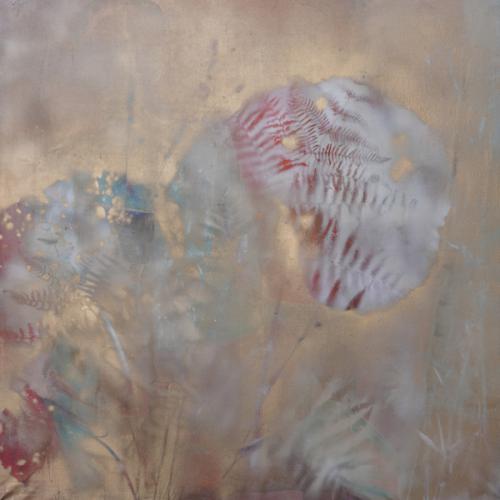 Traces 3 sur vieilles toiles, 100 x 100 cm