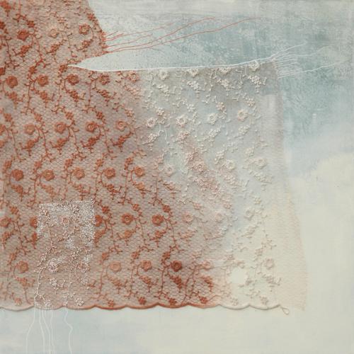 Fils, technique mixte, 60 x 60 cm