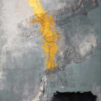 Fantôme, technique mixte sur toile, 105 x 154 cm