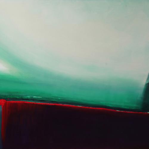 Falaise, peinture industrielle sur toile, 114 x 154 cm