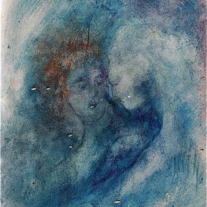 Sorry Angel, tempera sur plaque de plâtre, 20 x 29 cm